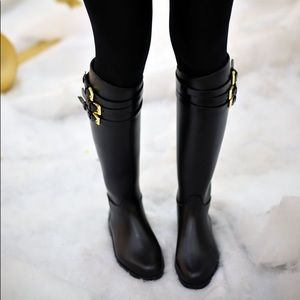 Burberry Belted Equestrian Rain Boots